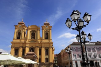 Banat, Timisoara, Timisoara, Old Town, Catholic Cathedral at Piata Unirii, Unification Square,