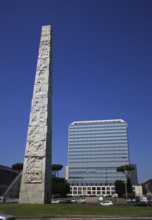 Piazza Guglielmo Marconi and Obelisco di Marconi stele and Unogas Energia Spa building, Esposizione