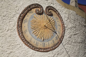 Oberschwappach Castle, sundial, Steigerwald, municipality of Knetzgau, district of Hassberge, Lower