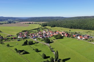 Bernshausen near Urnshausen, Dermbach, Thuringian Rhön, Wartburgkreis, Thuringia, Germany, Europe