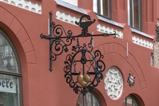 Nasensschild Rathsapotheke, Wismar, Mecklenburg-Vorpommern, Germany, Europe