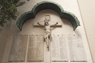 Christ's Cross at the Catholic parish church of St Andrew, St Mang Church, 1697-1717, below names