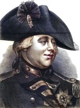 George III (1738-1820) King of Great Britain and Ireland from 1760, member of the Hanoverian