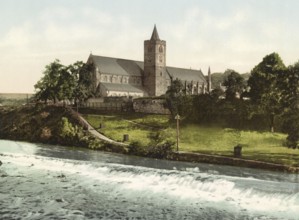 Dunblane Cathedral is a former cathedral in Dunblane in Scotland, around 1890, Historic, digitally