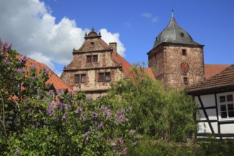 View of the front castle from the tower side, Schlitz, small town in the east of the Vogelsberg