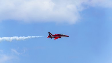 Red Arrows, Royal Air Force Aerobatic Team, Airshow 2024, Teignmouth, Devon, England, United