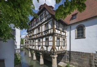 Historic St Catherine's Hospital on the Wiesent, built in 1611, Forchheim, Upper Franconia,