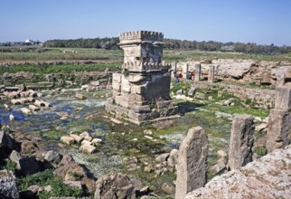 Phoenician temple in Amrit, Syria, from the late 4th century BC, 1998 A well-preserved cube-shaped