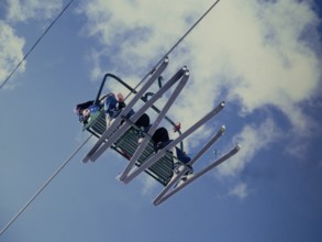 Lake Louise ski resort, Banff National Park, Alberta, Rocky Mountains, Canada in 1981 Stock photo