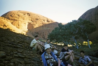 Expedition of the Melbourne Grammar School, Northern Territory, Australia, 1956 Boys at the Olgas,