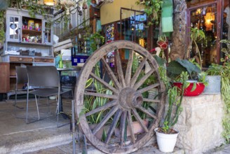 German Colony Moshava Germanit in Haifa, historic city center with cafes and restaurants