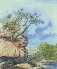 Famous old trees, cover picture of the book Sylva Britannica, Forest Trees, from 1826, England,