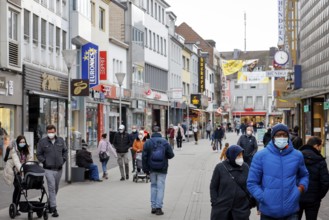 Düren, North Rhine-Westphalia, Germany - Düren city centre in times of the corona crisis during the