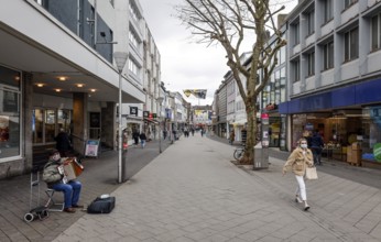 Düren, North Rhine-Westphalia, Germany - Düren city centre in times of the corona crisis during the