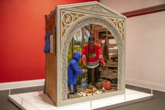 London, Ontario, Canada - Museum London. One mixed media work on display is 'Nativity Scene, ' by