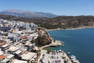 Drone image of Agia Galini, South Crete, Crete, Greece, Europe