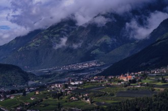 View of Johanneum, Student Convict, Dorf Tyrol, Tirolo, South Tyrol, Autonomous Province of