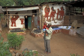 Amhara region, in the Falasha village of Wolleka near Gondar, Gonder, Jewish village, sale of