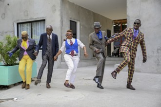 Sapeurs, members of the Société des Ambianceurs et des Personnes élégantes (SAPE), society of