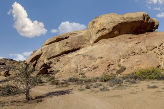 Rock formations, side gorge of the Khan River Valley, Namibia, Africa