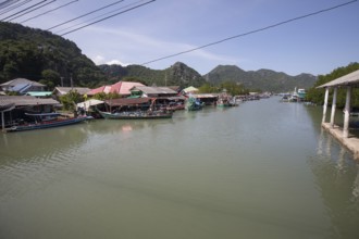 Fishing boats in Bang Pu Beach village, near Phraya Nakhon cave, Hua Hin, Prachuap Khiri Khan