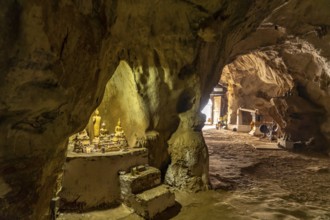 Buddha statues in the Pak Ou caves near Luang Prabang, Laos, Asia