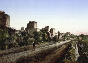 Yedikule, the castle of the seven towers, is located directly on the Theodosian Wall,