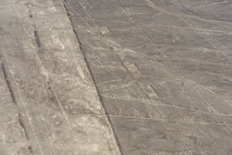 Aerial, The Heron, Nazca geoglyph, Nazca Lines, Nazca, Peru, South America