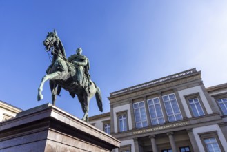 William I, King of Württemberg. Equestrian statue in front of the Staatsgalerie Stuttgart,