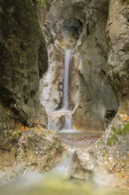 Heckenbach waterfall, The dripping eye of nature, Kochel am See, Bavaria, Germany, Europe