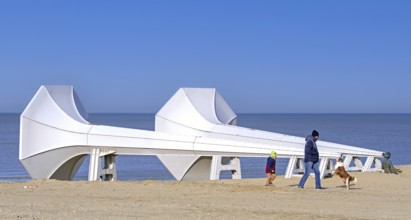 I Can Hear It, art installation on the beach by Ivars Drulle at seaside resort Westende,