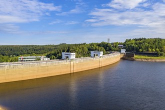 The Weser Dam, the most important drinking water reservoir in Belgium, near Eupen, Wallonia,