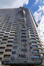 CopenHill, waste incineration plant and artificial ski slope, 80 metre high climbing wall, 90 metre