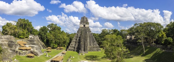 Ancient Mayan Tikal Pyramids in Guatemala, a major tourist attraction