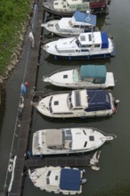 Ruhrorter-Yacht-Club e.V. marina, in the former railway basin, on the Rhine, in Duisburg-Ruhrort,