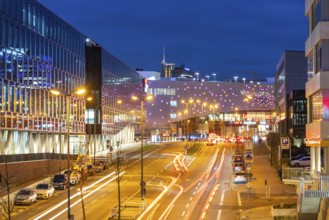 Essen, city centre, Segerothstraße, Limbecker Platz shopping centre, Funke Mediengruppe publishing