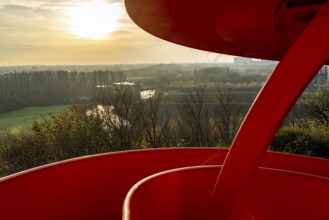 Sculpture Haldenzeichen, observation tower, Radbod spoil tip, part of the Lippepark in Hamm, 5