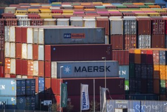 Container Handling Centre, Gateway West Terminal, Logport 2, in Duisburg on the Rhine, North