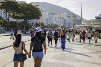 City view in Rio de Janeiro / Brazil and view of the Copacabana, 21.07.2024. Photographed on behalf