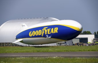 The Zeppelin NT, newly stationed at Essen/Mülheim Airport, undertakes sightseeing flights over the