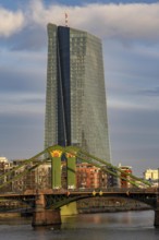 The building of the European Central Bank, ECB, on the Main, Flößerbrücke, in Frankfurt, Hesse,