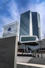 Building of the European Central Bank, ECB, in Frankfurt am Main, Skyline, Hesse, Germany, Europe