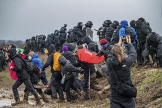 Violent clashes between thousands of demonstrators and the police, after a demonstration against