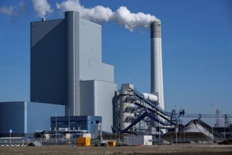 Uniper Maasvlakte power plant, coal-fired power plant, in the seaport of Rotterdam, Netherlands,