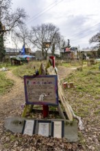 Camp of climate activists in the rest of the village of Lützerath, the last place to be excavated