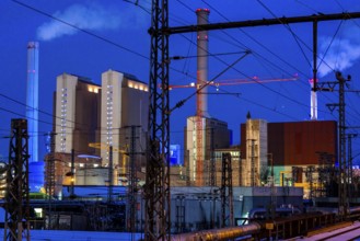 Mainova combined heat and power plant West, burns coal and natural gas to generate electricity and