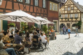 Restaurant, Rothenburg ob der Tauber, Romantic Road, Franconia, Bavaria, Germany, Europe