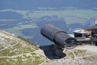 Nature information centre Bergwelt Karwendel, museum, telescope, mountain restaurant, mountain