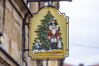 It's Christmas all year round in Käthe Wohlfahrt's souvenir shop. Bamberg, Upper Franconia,