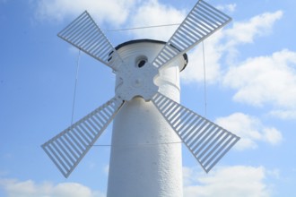 Detail of lighthouse, The Windmill at the harbor in Swinoujscie, West Pomerania, Poland, Eastern